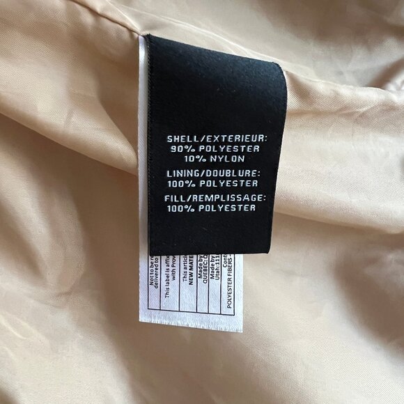 7 for All Mankind Women's Corduroy Cropped Puffer Jacket Tan Brown | Size S - Picture 8 of 9